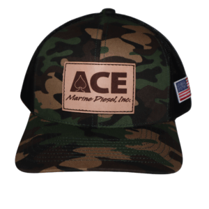 Leather Patch Camo Ace Marine Hat